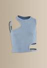 Blusa Cropped Infantil Menina Azul Poah Noah