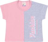 Blusa Cropped Infantil Menina Com Recorte Fantoni