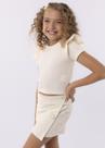 Blusa Cropped Malha Canelada com Babado na Manga Blusa Cropped Malha Canelada com Babado na Manga