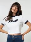 Blusa, cropped Malibu, cor branca, tamanho M Blusa, cropped Malibu, cor branca, tamanho M