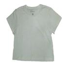 Blusa Cropped Manga Curta em Malha Algodão Verde Tamanho P Basic+