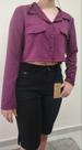Blusa Cropped Manga Longa Beauty Sawary Fashion