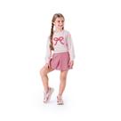 Blusa Cropped Manga Longa Laço Infantil Menina Marisol - 6