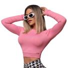 Blusa Cropped Manga Longa Myft