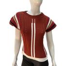 Blusa cropped modal com listras moderna elegante modinha Tam P/M