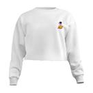 Blusa Cropped Moletom Astronauta Saturno Feminino Personalizado com Cintura Descosturada