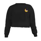 Blusa Cropped Moletom Lua Astronauta Feminino Personalizado com Cintura Descosturada