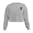 Blusa Cropped Moletom Pirata Gato Feminino Personalizado com Cintura Descosturada