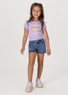 Blusa cropped neon infantil menina de gatinho Brandili Lilás Blusa cropped neon infantil menina de gatinho Brandili Lilás