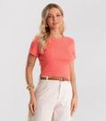 Blusa Cropped Ribana Básica Rovitex Laranja Blusa Cropped Ribana Básica Rovitex Laranja