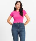 Blusa Cropped Ribana Básica Rovitex Rosa Blusa Cropped Ribana Básica Rovitex Rosa