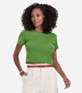 Blusa Cropped Ribana Básica Rovitex Verde Blusa Cropped Ribana Básica Rovitex Verde