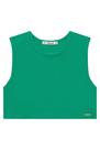 Blusa Cropped Top Roupa Infantil Menina Tecido Canelado Casual Confortável Gola Redonda Lilimoon