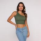 Blusa Cropped Um Ombro Só