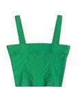 Blusa cropped verde folha