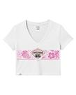 Blusa Cyclone Dif Cropped V Tropical Paradise Metal