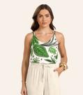 Blusa de Alça Feminina Endless em Viscotorcion Verde Blusa de Alça Feminina Endless em Viscotorcion Verde