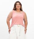 Blusa De Alça Feminina Plus Size Secret Glam Rosa