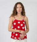 Blusa de Alça Tecido Viscose Infinita Cor Vermelho