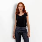 Blusa de Alcinha de Amarrar de Viscose - Cor Preta - Tamanho M