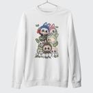 Blusa De Algodão Moletom Gola Redonda Labubu Money