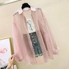 Blusa de Chiffon com Proteção Solar - Estilo Coreano Harajuku - Soltinha e Transparente Blusa de Chiffon com Proteção Solar - Estilo Coreano Harajuku - Soltinha e Transparente