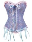 Blusa de espartilho SHYMMUO Blue Satin Vintage Bustier Body Shaper M Blusa de espartilho SHYMMUO Blue Satin Vintage Bustier Body Shaper M