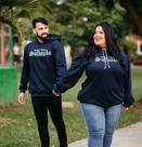 Blusa de Frio Azul '' Jesus é a minha Salvação''
