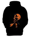 Blusa de Frio Bruxa Halloween Laranja 8