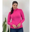 Blusa De Frio Cacharrel Feminina Gola Alta Tricot Cor:Pink Blusa De Frio Cacharrel Feminina Gola Alta Tricot Cor:Pink