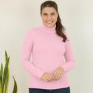 Blusa De Frio Cacharrel Feminina Gola Alta Tricot Cor:Rosa Claro
