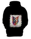Blusa de Frio Cachorro Ilustrado Cromático Abstrato 2