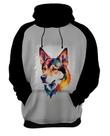 Blusa de Frio Cachorro Ilustrado Cromático Abstrato 4