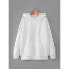 Blusa De Frio Com Capuz Moletom Casaco Liso