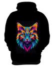 Blusa de Frio de Gatinho Colorido Neon Vetor 11 Blusa de Frio de Gatinho Colorido Neon Vetor 11