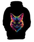 Blusa de Frio de Gatinho Colorido Neon Vetor 16 Blusa de Frio de Gatinho Colorido Neon Vetor 16