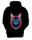 Blusa de Frio de Gatinho Colorido Neon Vetor 3 Blusa de Frio de Gatinho Colorido Neon Vetor 3