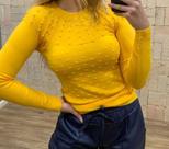 blusa de frio de linha manda longa feminina