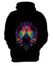 Blusa de Frio de Pavão Colorido Neon Vetor 1 Blusa de Frio de Pavão Colorido Neon Vetor 1