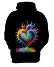 Blusa de Frio do Orgulho LGBT Coração Amor 14 Blusa de Frio do Orgulho LGBT Coração Amor 14