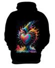 Blusa de Frio do Orgulho LGBT Coração Amor 15 Blusa de Frio do Orgulho LGBT Coração Amor 15