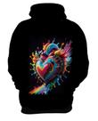 Blusa de Frio do Orgulho LGBT Coração Amor 21 Blusa de Frio do Orgulho LGBT Coração Amor 21