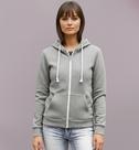 Blusa de frio feminina moletom com zíper e capuz