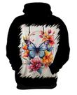 Blusa de Frio Flores e Borboletas Pintura 1
