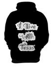 Blusa de Frio I live With Jesus Bíblia Gospel 2
