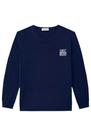 Blusa De Frio Infantil Masculina Blusão Em Tricot LucBoo Manga Longa Moda Inverno Azul Blusa De Frio Infantil Masculina Blusão Em Tricot LucBoo Manga Longa Moda Inverno Azul