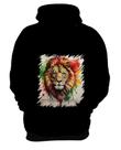 Blusa de Frio Leão Ilustrado Cromático Abstrato Rei 5