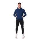 Blusa de Frio Masculina Azul Marinho Moletom Canguru com Capuz Blusa de Frio Masculina Azul Marinho Moletom Canguru com Capuz