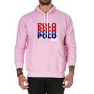 Blusa de Frio Moletom Fechado Com Bolso e Capuz Flanelado Casual
