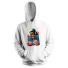 Blusa de Frio Moletom flanelado com Capuz Estampa Digital Unissex Envio Imediato Caveira com Cartas